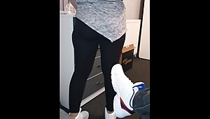 Step mom Fuck her Personal Trainer after the Gym in front of step son