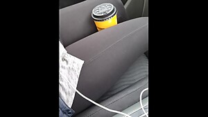 Step mom in leggings fucked in the car by step son