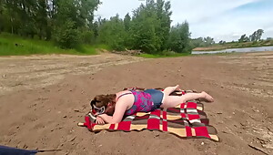 extreme blowjob on the beach