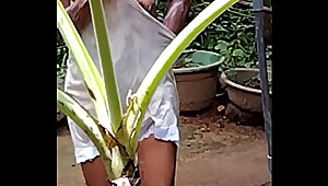 Sri lankan girl bathing