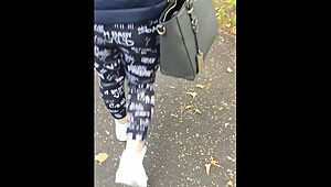 Step son see through step mom leggings no panties and fuck