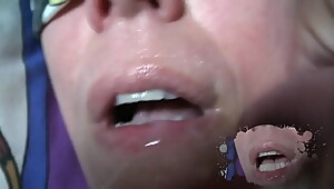 Watch my husband unleash his load on my face as I cum on a loop!