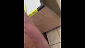 Step mom caught on survilence camera fucking step son in supermarket