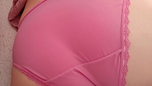 Fucking her in her pink cotton panties