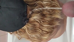 DRAINED URINE ON THE HAIR OF A YOUNG BLONDE