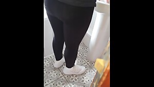 Step mom fuck and creampie in bathroom with step son while people are home (INTENSE ORGASM Fuck)
