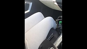 Step mom caught fucking step son in the car without condom