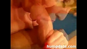 Hot POV close up of nice cock sucking wife