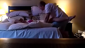 60 years old mom fuck with young stud in front her hubby