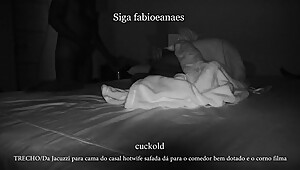 TRECHO da Jacuzzi para cama Hotwife dá_ para o comedor na suite do casal e o corno filma