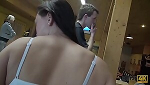 HUNT4K. Guy penetrates attractive beauty while cuckold plays bowling