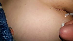 My milf wife  fell a. and I fucked her and cum on beautiful ass  (real)